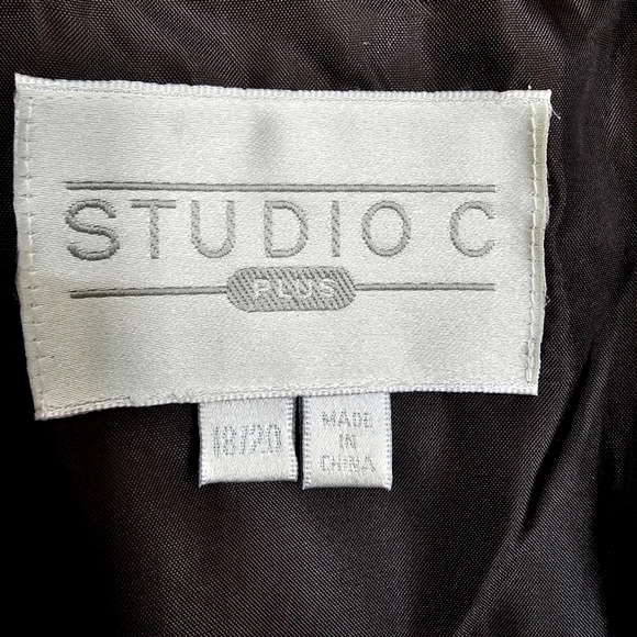 Studio C Retro Patchwork Leather Collared Longsleeve Button Front Jacket… - Picture 3 of 17